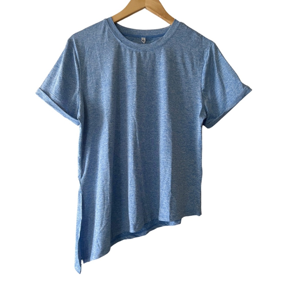Cootry Women’s Blue Assymetrical Athletictic T-Shirt